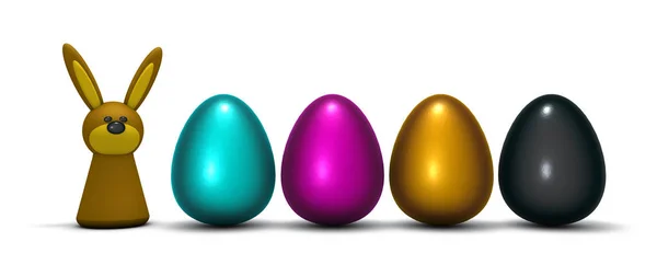 Cmyk easter eggs — Stock Photo, Image