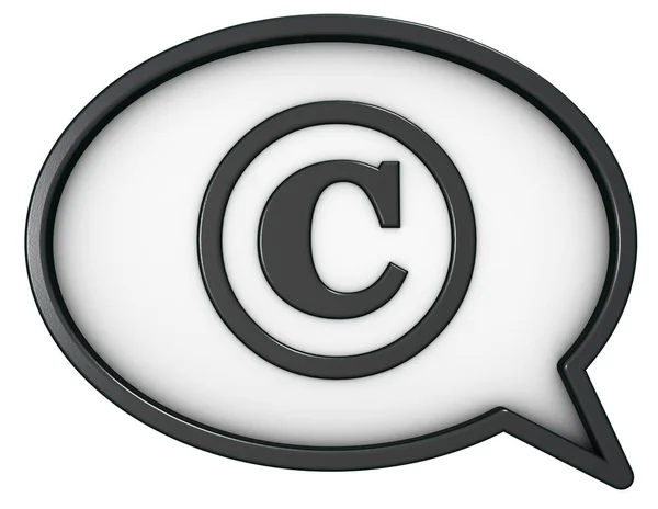 Burbuja del discurso del copyright — Foto de Stock