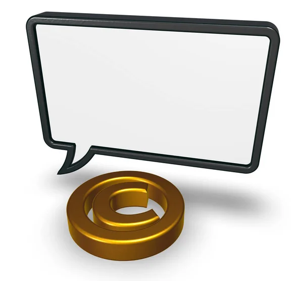 Copyright speech bubble — Stock Photo, Image