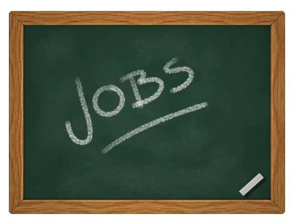 Jobs on chalkboard — Stock Photo, Image