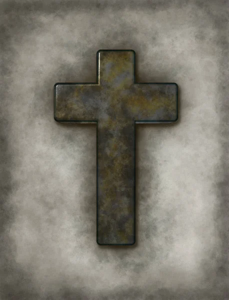 Christian cross on grunge background — Stock Photo, Image