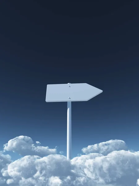 Direction sign in the sky — Stock Photo, Image