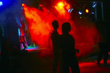 Güzel dans kulübü renkli ışık arka plan sanat tasarlamak için