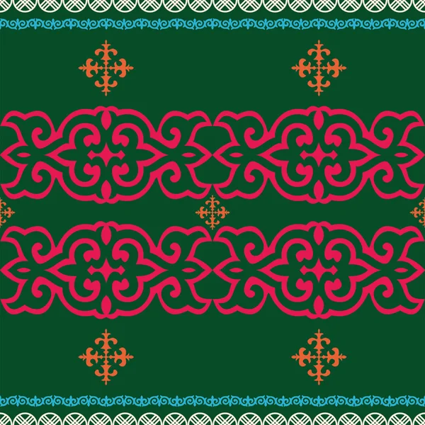 Tribù nomadi kazake sullo sfondo — Vettoriale Stock