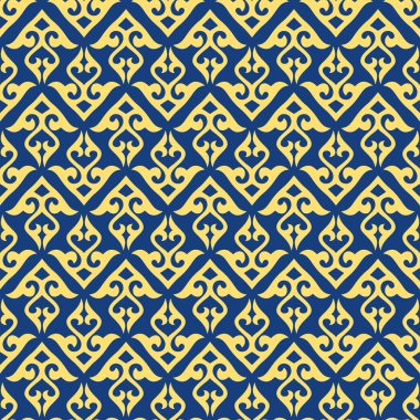 Arka planda Kazak göçebe kabileleri