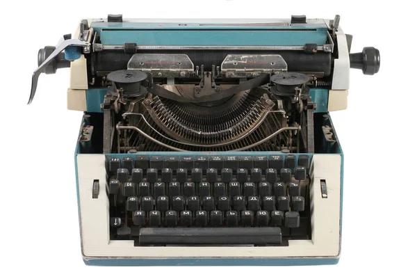 Старая старинная механическая винтажная пишущая машинка — стоковое фото