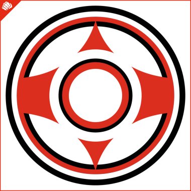 Dövüş sanatları simbol tasarımı. Karate amblemi.