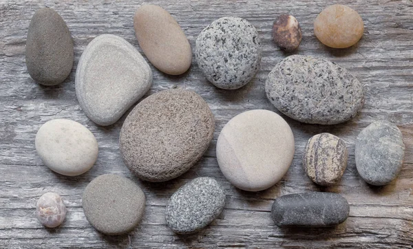 Selection Of Smooth Grey Pebble — Stock Photo, Image