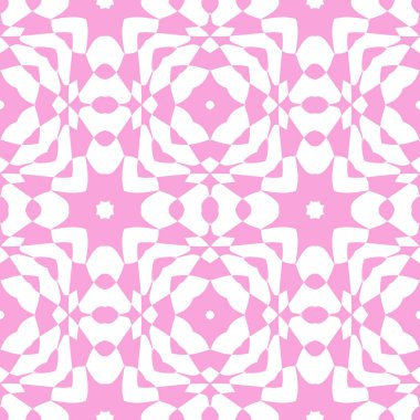 İnce Pembe ve Beyaz Allover Deseni