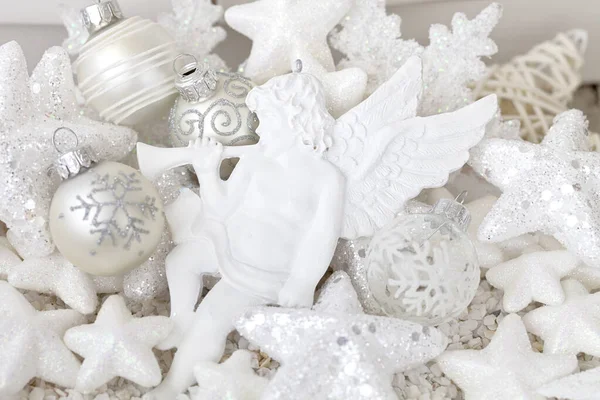 Нотальгическое рождественское украшение с Ангелом — стоковое фото
