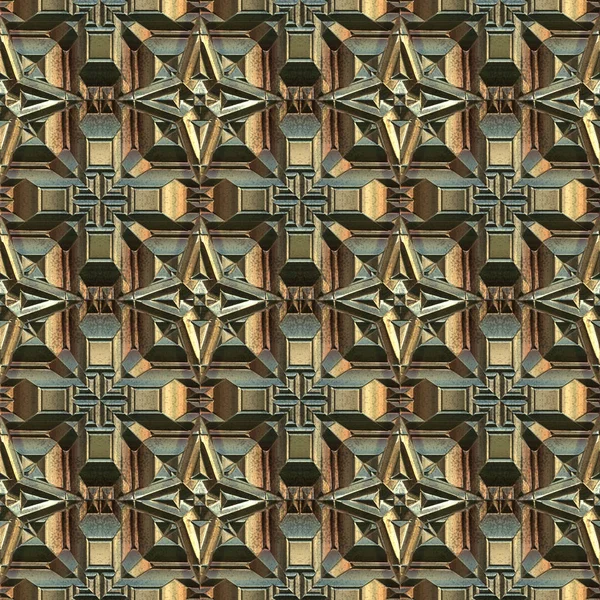 Azulejo patrón repetitivo inconsútil de oro — Foto de Stock