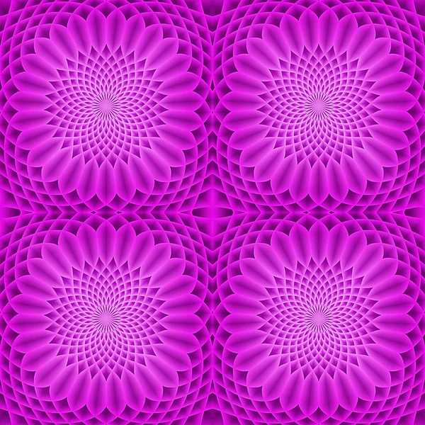 Symetryczny wzór kwiatowy w kolorze różowym — Zdjęcie stockowe
