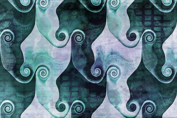 Abstract Turquoise Green Swirl Background — 스톡 사진