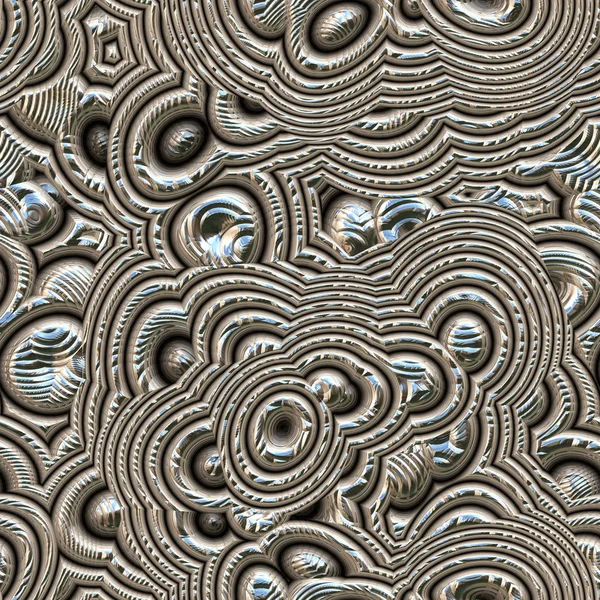 Silver Seamless Repeating Pattern Tile — Stock Photo, Image