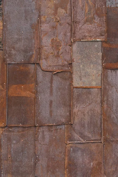 锈蚀型遇险金属板表面 — 图库照片