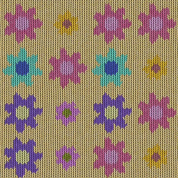 Senza cuciture maglia motivo floreale Design — Foto Stock