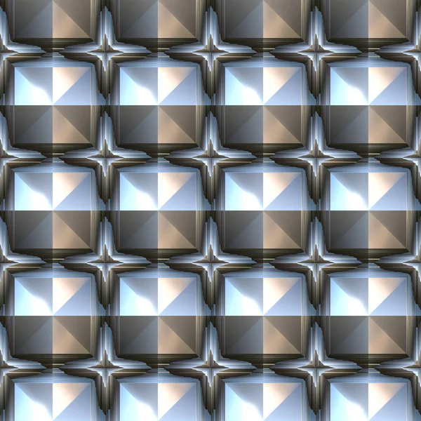 Senza soluzione di continuità ripetizione argento sfaccettature Pattern Tile — Foto Stock