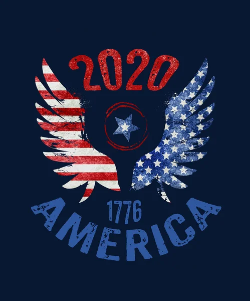 Eagle Wing Usa Design 2020 and 1776 — стокове фото