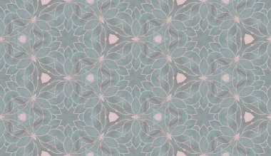 Allover Pattern Tile In Grey And Pink