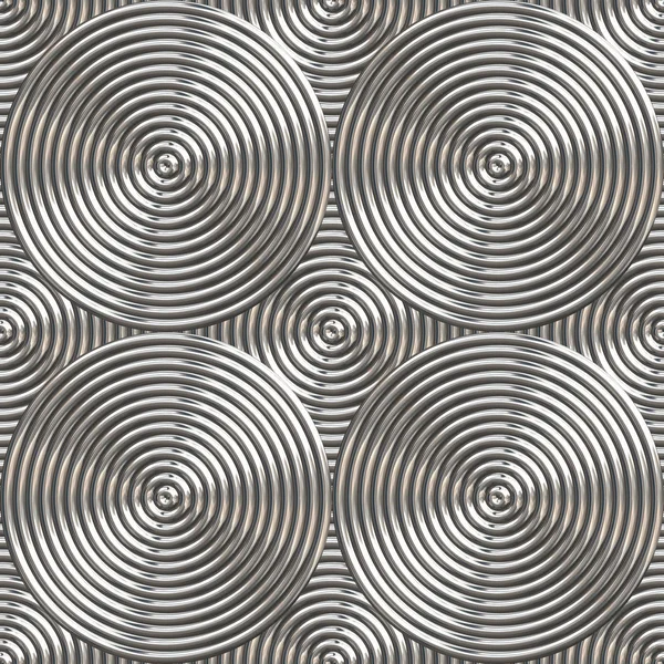 Seamless Repeating Silver Metal Pattern Tile — 图库照片