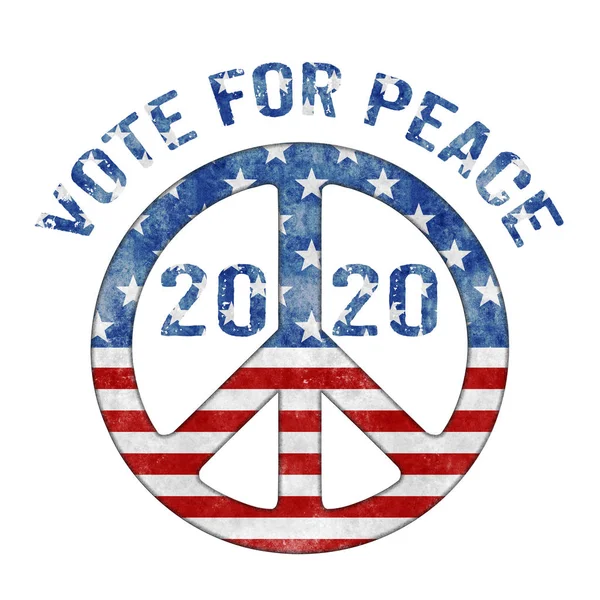 2020 Vote For Peace Unites States Flag Design — Stock Photo, Image