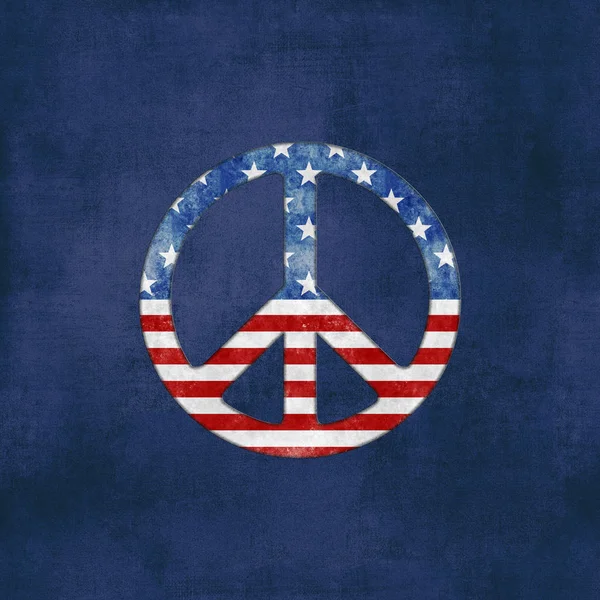 Segno di pace negli Stati Uniti Bandiera Design — Foto Stock