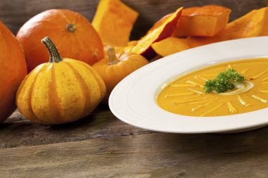 Rustik Balkabağı Çorbası ve Balkabağı