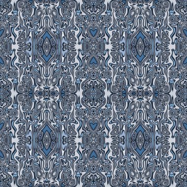 Ornamental Pattern In Pastel Blues