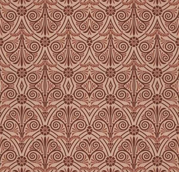 Art Deco Pattern Tile In Colori Marroni — Foto Stock