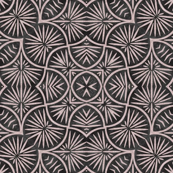 Rosegold Art Deco Seamless Repeating Pattern — 图库照片