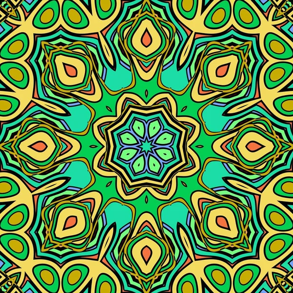 Azulejo Patrón Repetitivo Sin Costuras Colores Naranja Brillante Verde Verde — Foto de Stock