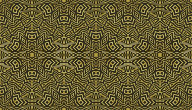 Bir Art Deco 'da kusursuz desenli fayanslar. Siyah üzerinde zarif altın etkisi olan bir tarz.