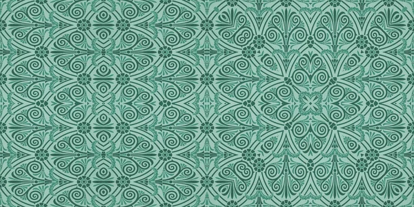 Patrón Repetición Inconsútil Verde Turquesa Banner Diseño Art Deco Perfecto — Foto de Stock