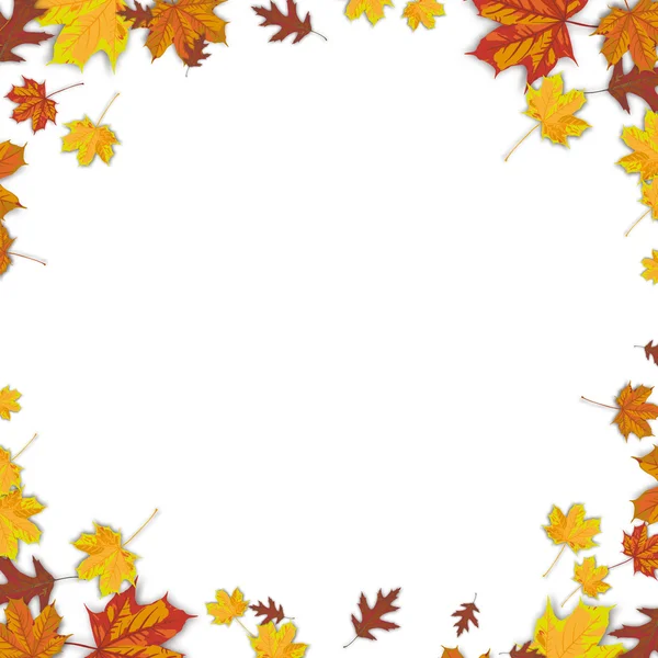 Cubierta de otoño con follaje — Vector de stock