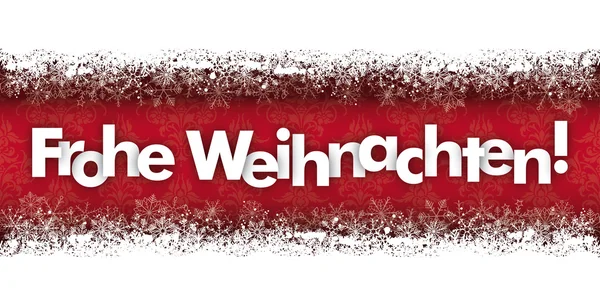 Texte allemand Frohe Weihnachten — Image vectorielle