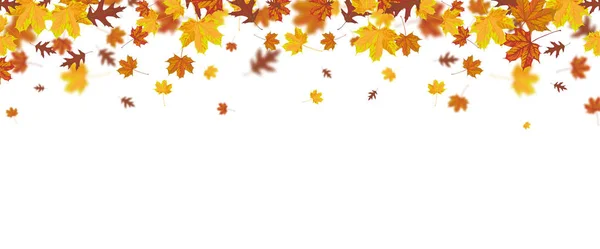 有叶子的秋天卡片 — 图库矢量图片