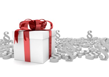 Gift  with White Paragraphs clipart