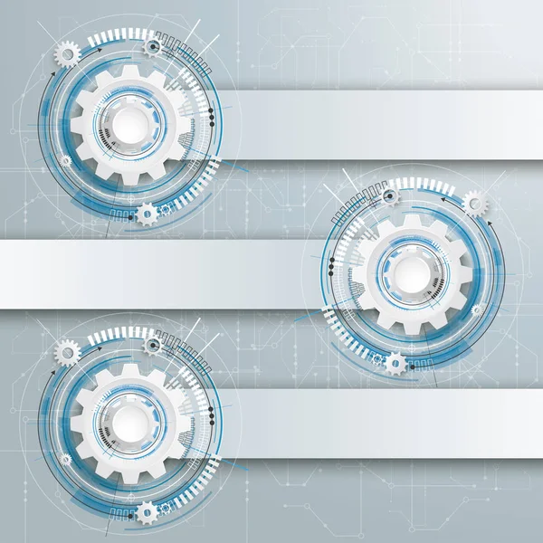 未来派齿轮 — 图库矢量图片