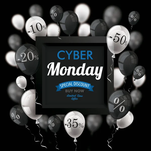 Hintergrund Cyber Monday — Stockvektor
