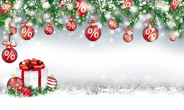 Intestazione di vendita Natale — Vettoriale Stock
