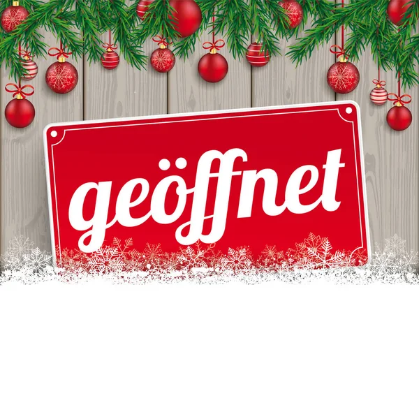 Deutscher text "geoffnet" — Stockvektor