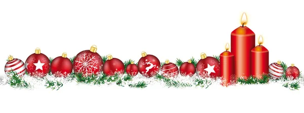 Titular de las bolas de Navidad — Vector de stock