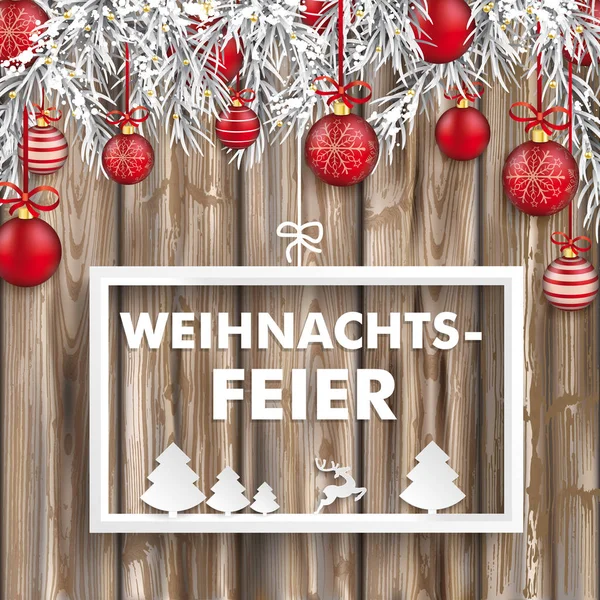German text Weihnachtsfeier — ストックベクタ