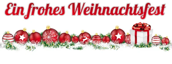 Texto alemão Frohes Weihnachtsfest — Vetor de Stock
