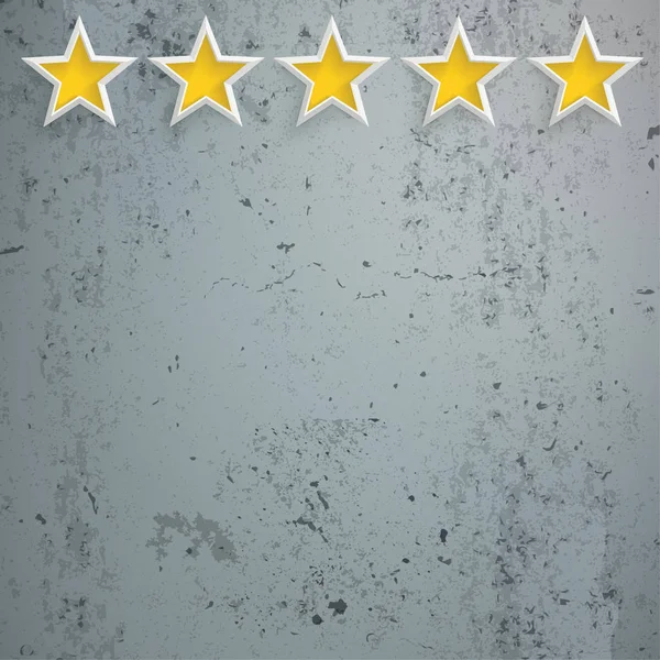 5 Estrelas Rating Cabeça de concreto —  Vetores de Stock