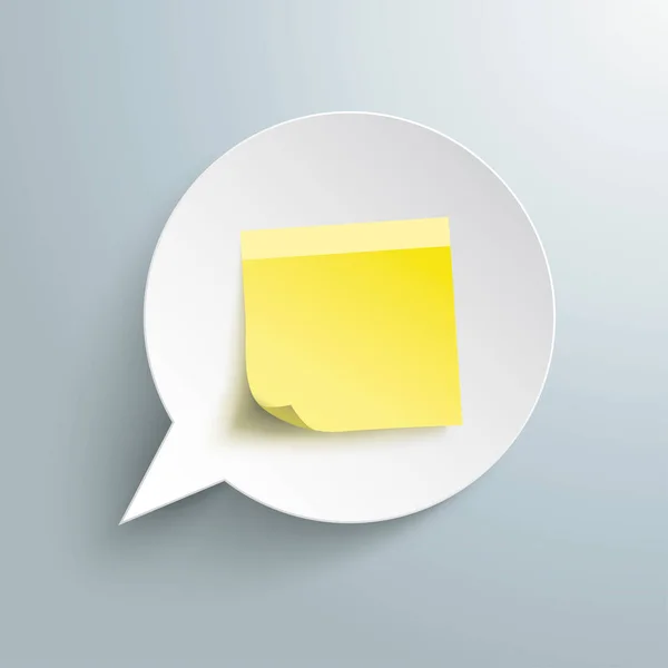 Συννεφάκι ομιλίας με το κίτρινο ραβδί — Διανυσματικό Αρχείο