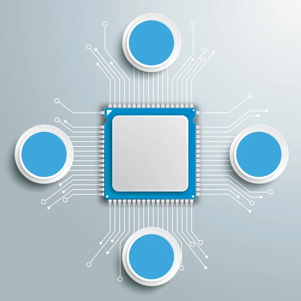 Circuit de processeur futuriste — Image vectorielle
