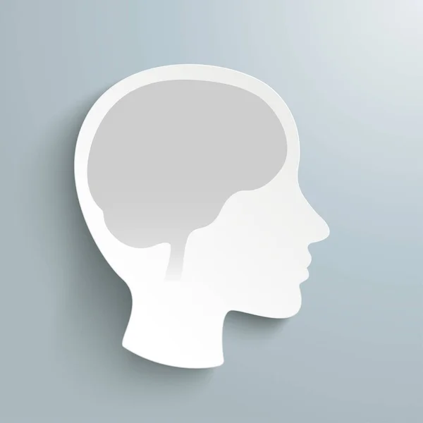 Human Head Brain — Stock Vector