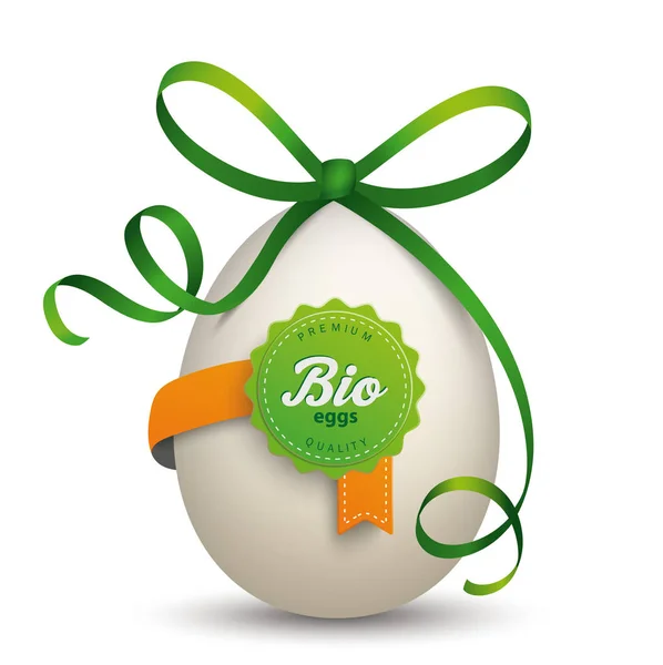 Bio eieren Premiumkwaliteit — Stockvector