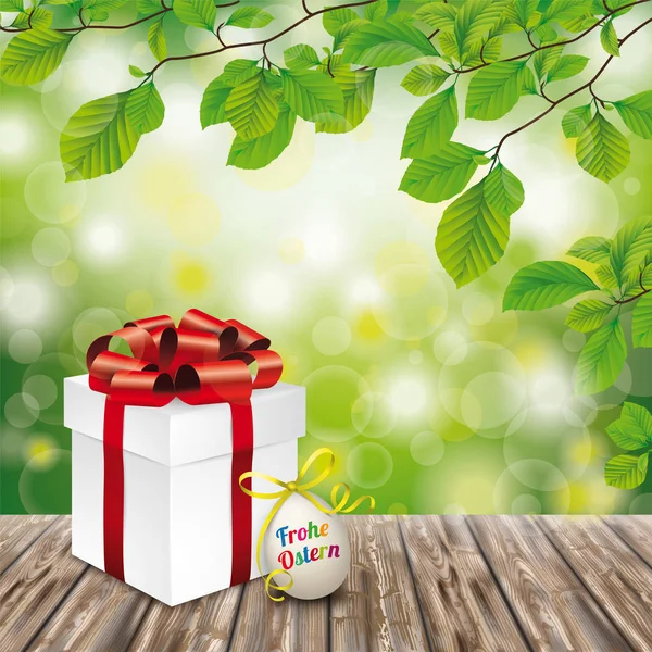Huevo de Pascua con caja regalo — Archivo Imágenes Vectoriales